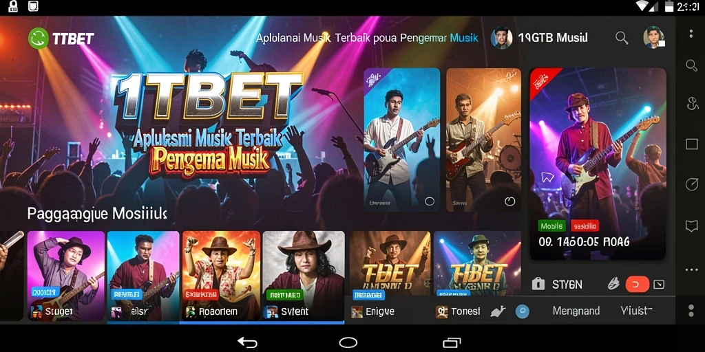 Screenshot gameplay <strong>11TBET</strong> menampilkan antarmuka musik yang menarik.