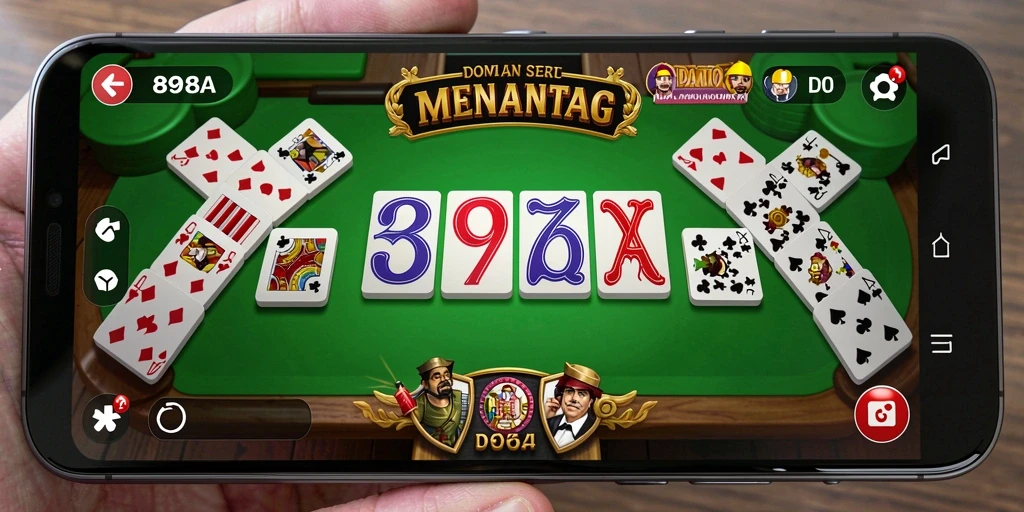 Tampilan menarik dari gameplay Domino dalam 898A.