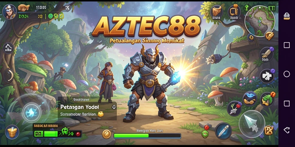 Tampilan grafis memukau dari gameplay AZTEC88 yang penuh petualangan.