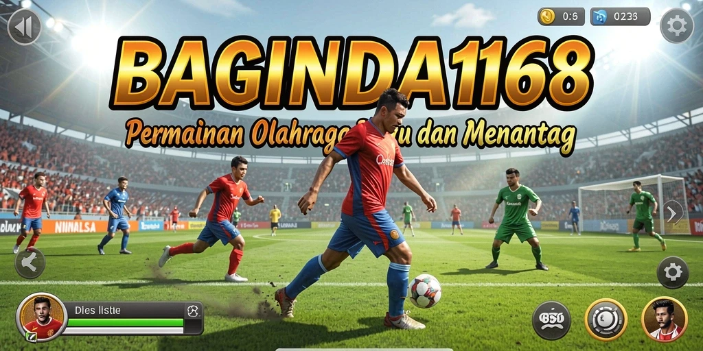 Tampilan gameplay seru dalam BAGINDA168 menampilkan pertandingan olahraga yang menegangkan.