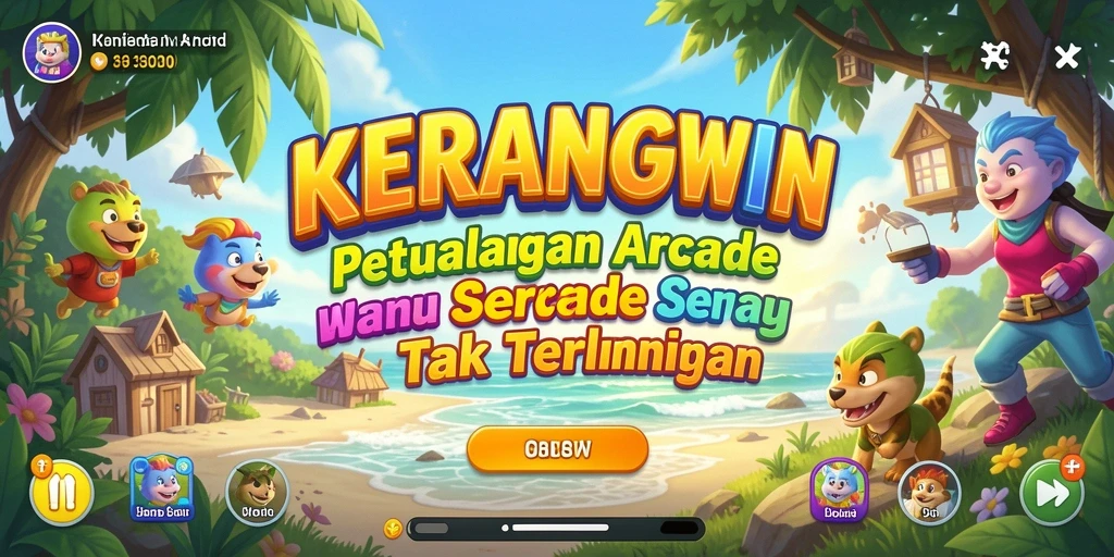 Tampilan gameplay <strong>KERANGWIN</strong> yang penuh warna dan dinamis.