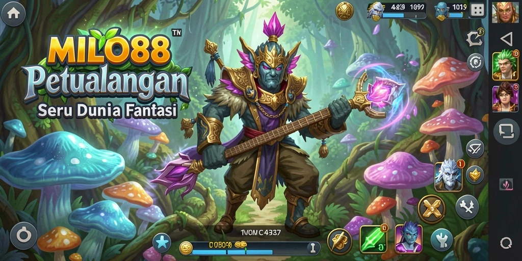 Screenshot gameplay menunjukkan petualangan seru di dunia fantasi MILO88.
