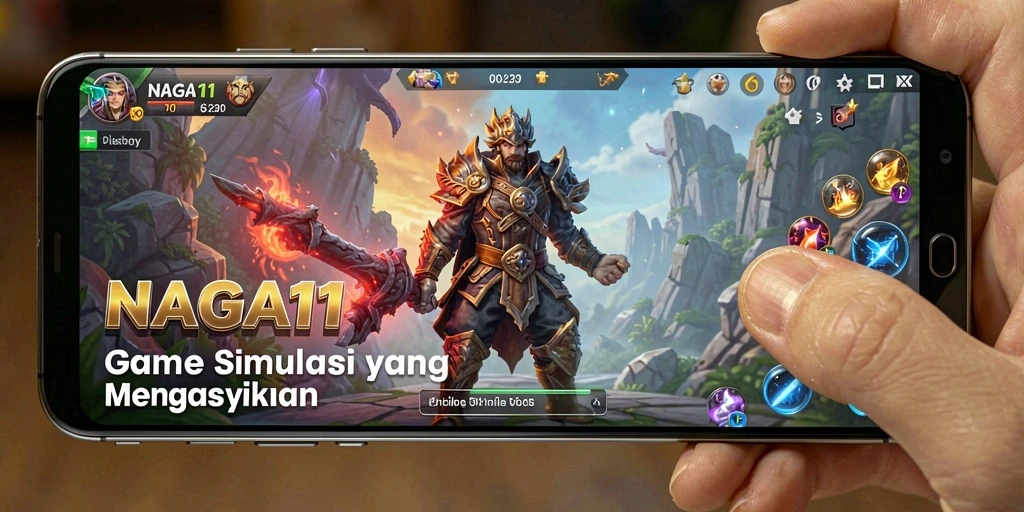 Tampilan screenshot utama NAGA11 yang menunjukkan gameplay simulasi yang menarik.