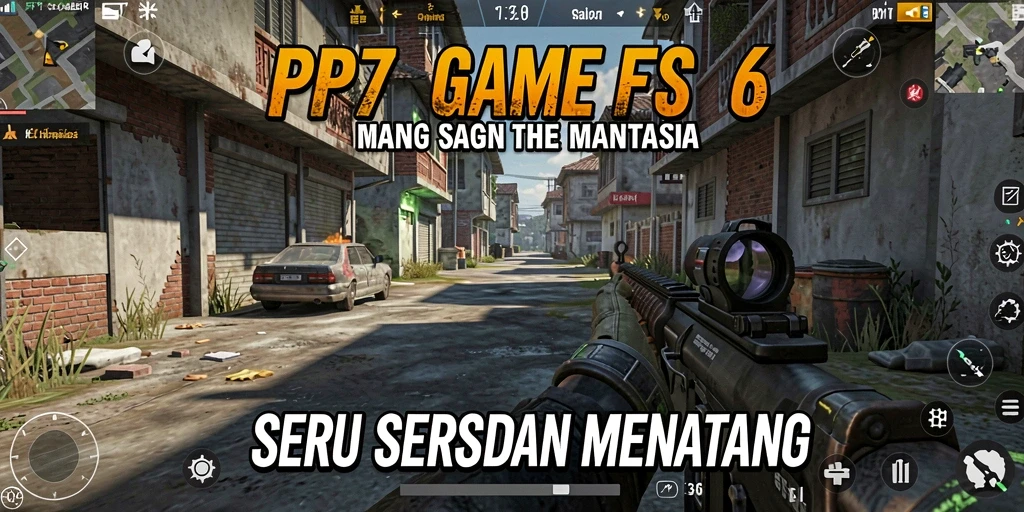 Screenshot gameplay PP7 menampilkan aksi menegangkan dalam pertempuran FPS.