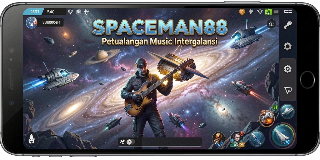 Tangkapan layar utama SPACEMAN88 menampilkan gameplay penuh warna dan dinamis.